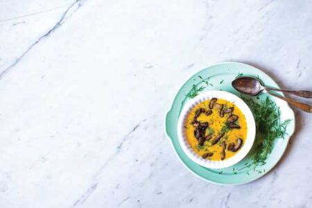 Sea Chowder with Shiitake Bacon Recipe Image